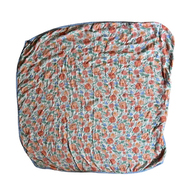 Matilda Jane Floral Receiving Baby Crib Blanket Orange Poppy Flower Poppies - Picture 2 of 3